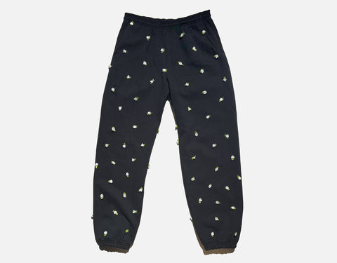 Buds Pant ~ White on Black