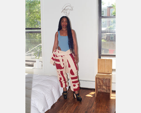 MOTHERBOARD PANTS ~ Peach & Maroon