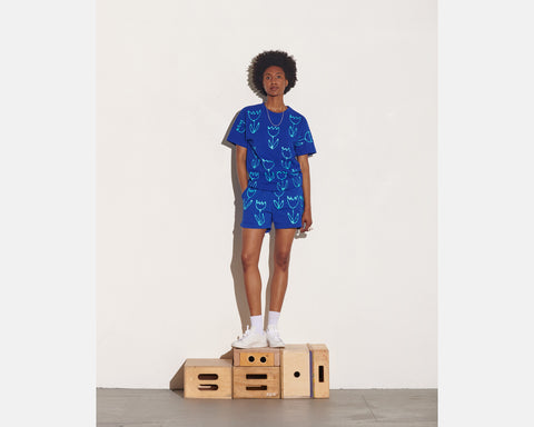 TULIP SHORTS ~ Blue on Blue