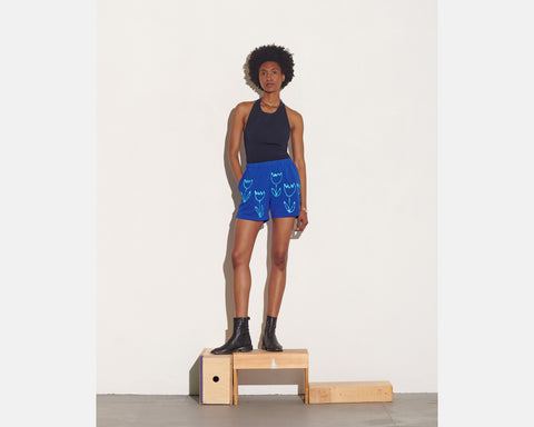 TULIP SHORTS ~ Blue on Blue