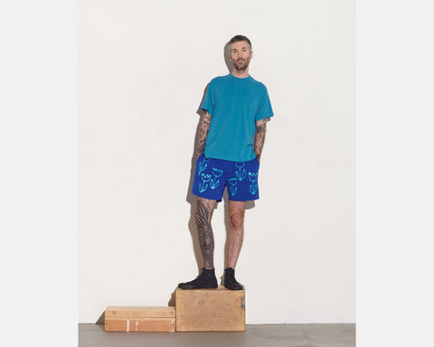 TULIP SHORTS ~ Blue on Blue