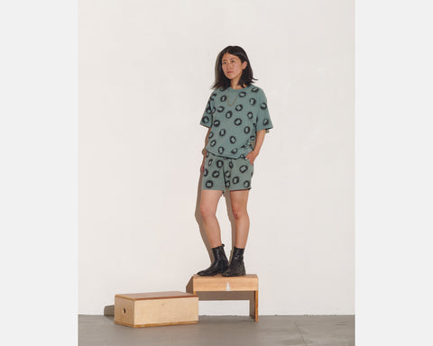 PARTY CITY T ~ Black on Green