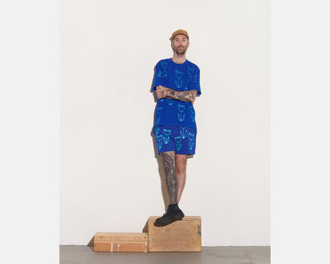 TULIP SHORTS ~ Blue on Blue