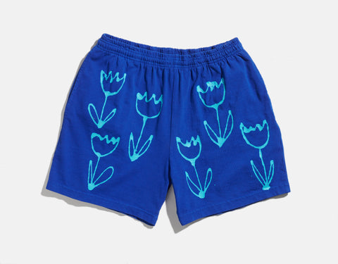 TULIP SHORTS ~ Blue on Blue